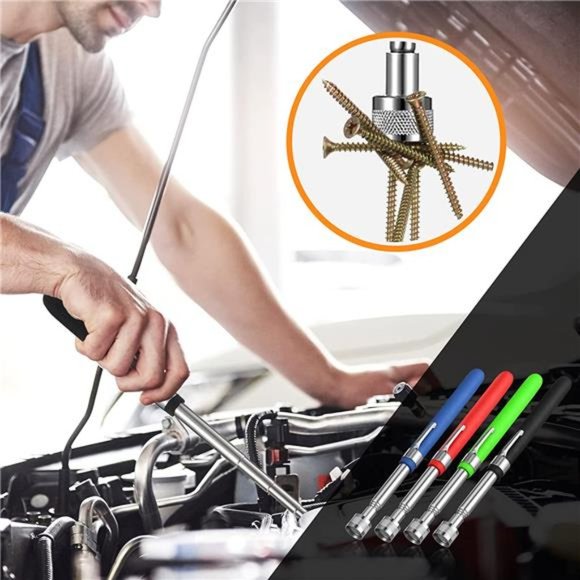 4 Pcs Telescoping Magnet Pickup Tool Extendable Magnetic Stick Pick up Grab Tool - Picture 7 of 7